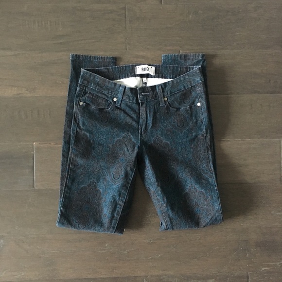 SOLD Paige Verdugo Ultra Skinny Jeans Blue Paisley - Picture 6 of 13